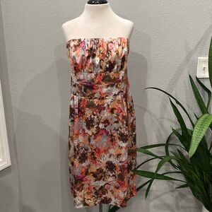 Newport News Strapless Multicolor Dress 18